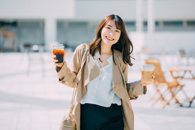 春コーデの画像